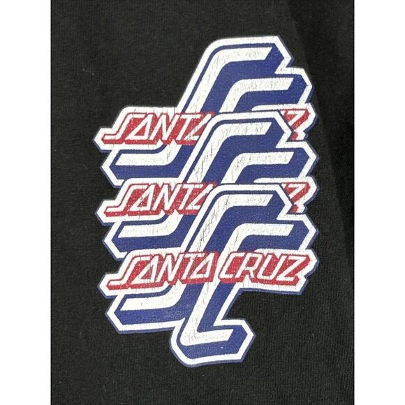 Santa Cruz T Shirt Logo Race Track Graphic Short Sleeve Men Medium Skateboarding - Picture 4 of 6